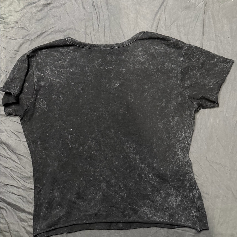 AC/DC Black Studded Logo Women's V-Neck Tee - Picture 6 of 6